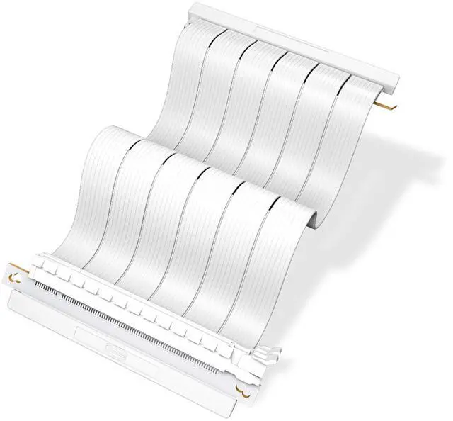 Main image of PCCOOLER CPS RC185 PCI-E 4.0 X16 Riser Cable, 180 Degree Dual Reverse GPU Extension Cable, 185mm, White