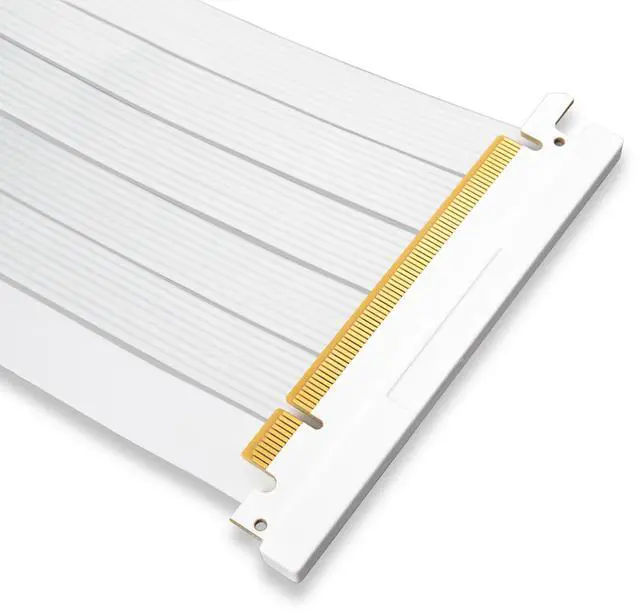 Alt view image 6 of 6 - PCCOOLER CPS RC185 PCI-E 4.0 X16 Riser Cable, 180 Degree Dual Reverse GPU Extension Cable, 185mm, White