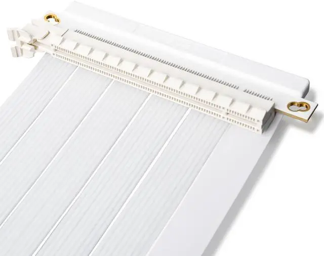 Alt view image 5 of 6 - PCCOOLER CPS RC185 PCI-E 4.0 X16 Riser Cable, 180 Degree Dual Reverse GPU Extension Cable, 185mm, White