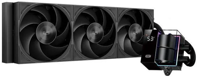 Main image of PCCOOLER CPS DS360Pro Digital AlO CPU Liquid Cooler, 360mm Radiator, 310W TDP, ARGB LEDs & Digital Display, Aluminum Pump Cover, for Intel LGA20XX/1851/1700/1200/115X & AMD AM5/AM4, Black