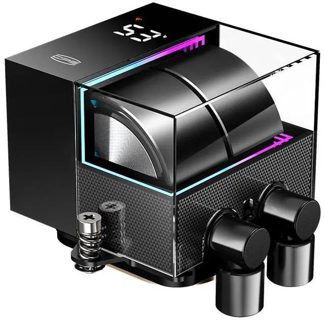 Alt view image 3 of 7 - PCCOOLER CPS DS360Pro Digital AlO CPU Liquid Cooler, 360mm Radiator, 310W TDP, ARGB LEDs & Digital Display, Aluminum Pump Cover, for Intel LGA20XX/1851/1700/1200/115X & AMD AM5/AM4, Black