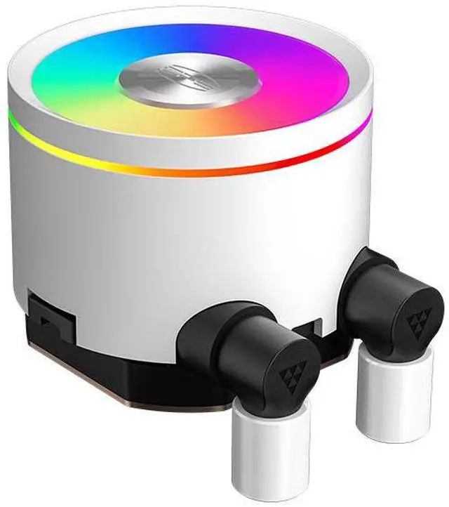 Alt view image 3 of 7 - PCCOOLER CPS DA360 Pro ARGB AIO CPU Liquid Cooler, 360mm Radiator, 300W TDP, 360° Rotatable Waterblock, Infinity Halo ARGB Effect, for Intel LGA20XX/1851/1700/1200/115X & AMD AM5/AM4, White