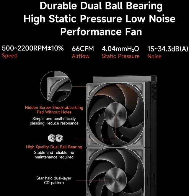 Alt view image 5 of 7 - PCCOOLER CPS DS360Pro Digital AlO CPU Liquid Cooler, 360mm Radiator, 310W TDP, ARGB LEDs & Digital Display, Aluminum Pump Cover, for Intel LGA20XX/1851/1700/1200/115X & AMD AM5/AM4, Black