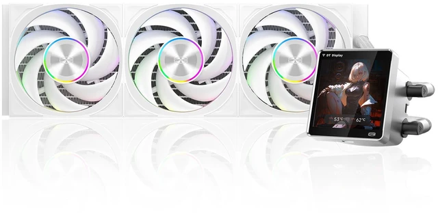 新品⭐️PCCOOLER CPS AIO DT360 ARGB Display白 PCCOOLER CPS DT360 ARGB Display AIO CPU Liquid Cooler, 360mm