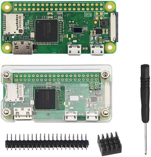 Raspberry Pi Zero 2 W Board Kit Power Supply Camera Acylic Case Heatsink Pin
