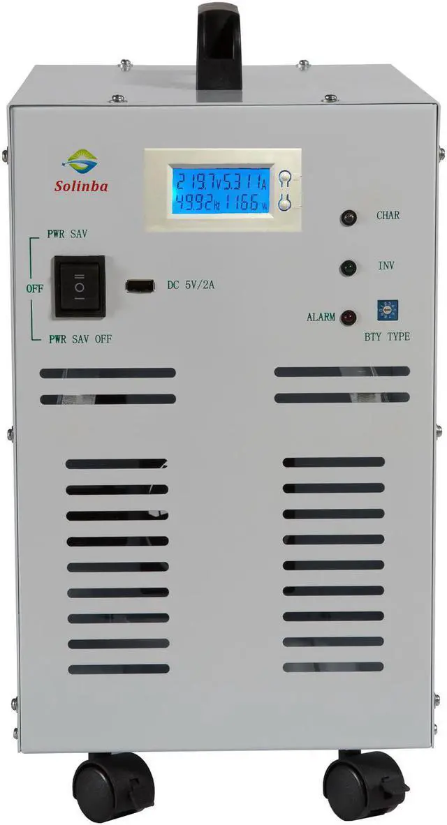 Alt view image 3 of 4 - 3000w/Peak 9000w Pure Sine Wave Off Grid Power Inverter+ Max 80A Battery Charger+UPS+LCD Display DC to AC Converter Generator DC48v to AC110v 60Hz