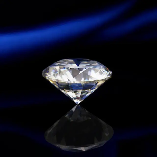 Alt view image 3 of 7 - Moissanite Stone D Colorless Diamond Loose Stone 0.1CT-10CT Round Excellent Cut Gemstones VVS1 for Ring Pendant Jewelry Certificate of Authenticity Moissanite 2Carats(No ring included)