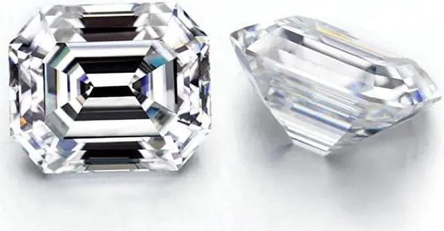 Alt view image 3 of 7 - Moissanite Loose Stones for Making Ring Pendant Earrings Jewelry - Emerald Cut Natural White D Colorless VVS1 Clarity and Excellent Cut with Certificate 0.1Carats