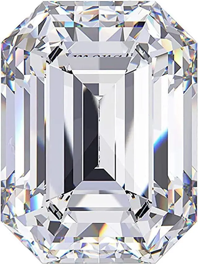 Alt view image 7 of 7 - Moissanite Loose Stones for Making Ring Pendant Earrings Jewelry - Emerald Cut Natural White D Colorless VVS1 Clarity and Excellent Cut with Certificate 0.2Carats