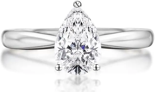 Alt view image 2 of 7 - Moissanite Loose Stones for Making Ring Pendant Earrings Jewelry - Pear Cut D-Colorless VVS1 Clarity and Excellent Cut with Certificate 1.0 carats