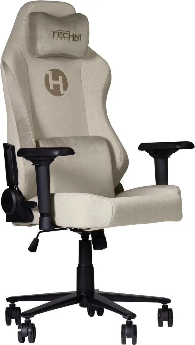 Main image of Techni Sport TSF65C Fabric Memory Foam Gaming Chair  Beige