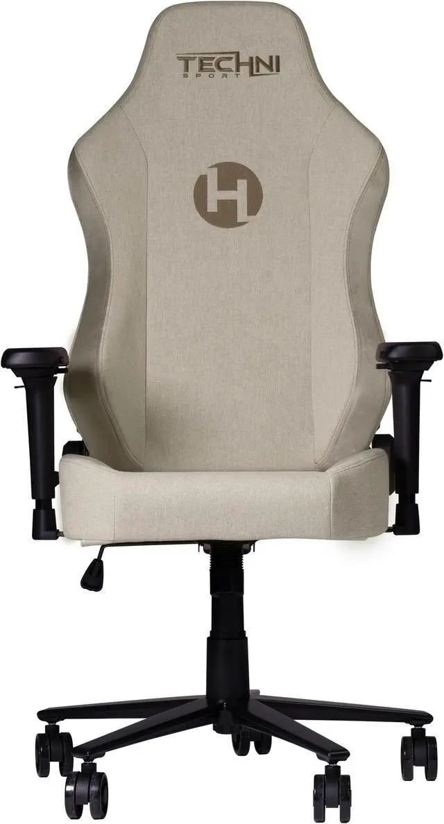 Alt view image 2 of 7 - Techni Sport TSF65C Fabric Memory Foam Gaming Chair  Beige