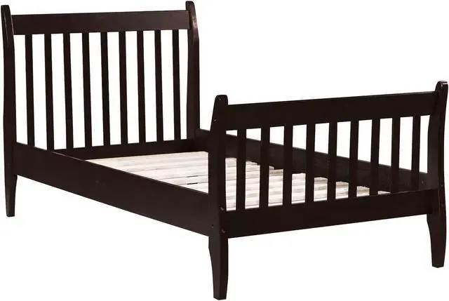 Alt view image 5 of 7 - Platform Bed Frame Mattress Foundation with Wood Slat Support, Twin (White) Espresso