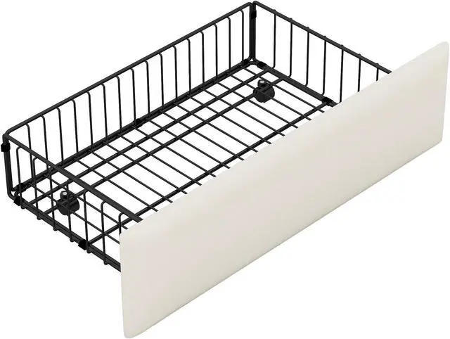 Alt view image 4 of 7 - Twin Size Daybed with Storage Drawers, Upholstered Daybed with Charging Station and LED Lights, Beige (Expect arrive date: December 30th.)