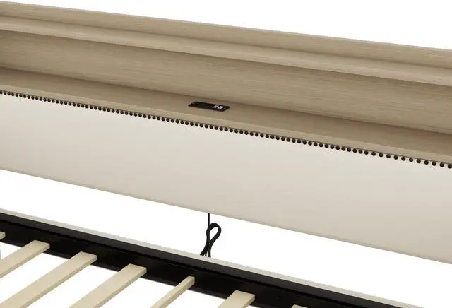 Alt view image 5 of 7 - Twin Size Daybed with Storage Drawers, Upholstered Daybed with Charging Station and LED Lights, Beige (Expect arrive date: December 30th.)