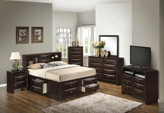 Alt view image 4 of 4 - King Storage Bed , Cappuccino