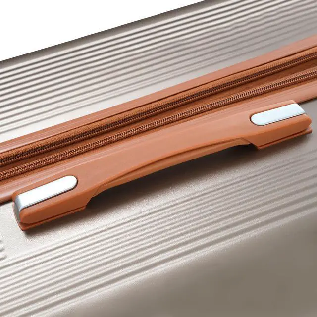 Alt view image 4 of 7 - Hardshell Luggage Sets 3 Piece double spinner 8 wheels Suitcase with TSA Lock Lightweight 20''24''28'' Copper
