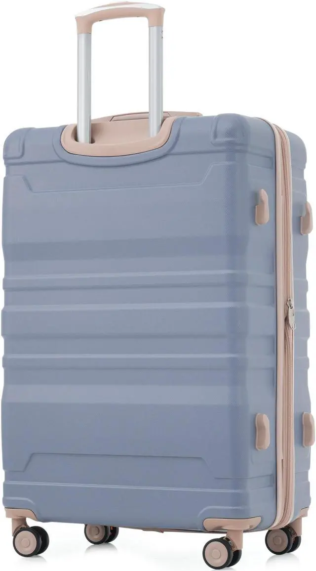 Alt view image 2 of 7 - Luggage Sets 4 Piece, Expandable ABS Durable Suitcase with Travel Bag, Carry On Luggage Suitcase Set with 360° Spinner Wheels