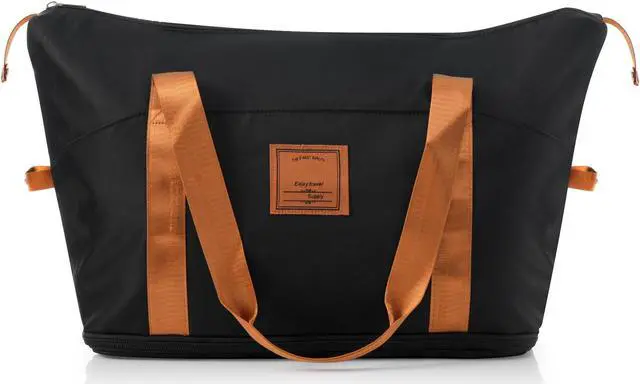 Alt view image 6 of 7 - Luggage Sets 5 Piece, Expandable ABS Durable Suitcase with Travel Bag and Hanging Toiletry Bag, Carry On Luggage Suitcase Set with 360° Spinner Wheels, Black and Brown