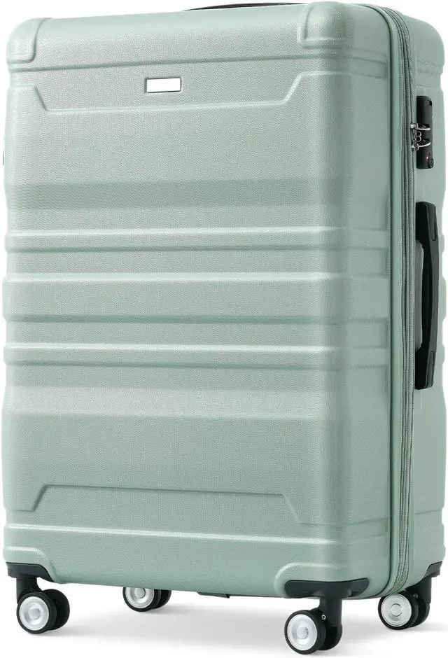 Alt view image 3 of 7 - Luggage Sets New Model Expandable ABS Hardshell 3pcs Clearance Luggage Hardside Lightweight Durable Suitcase sets Spinner Wheels Suitcase with TSA Lock 20''24''28''( light green)