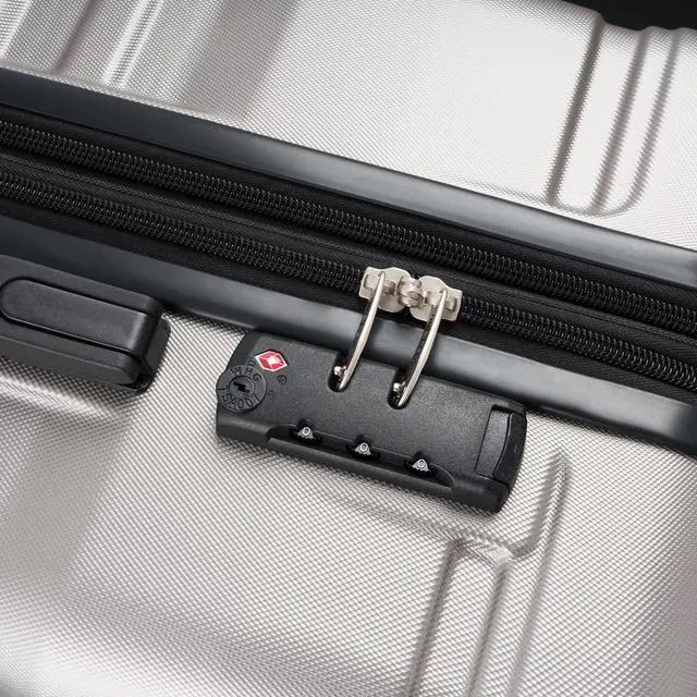 Alt view image 3 of 7 - Luggage Sets New Model Expandable ABS Hardshell 3pcs Clearance Luggage Hardside Lightweight Durable Suitcase sets Spinner Wheels Suitcase with TSA Lock 20''24''28'' (gray)