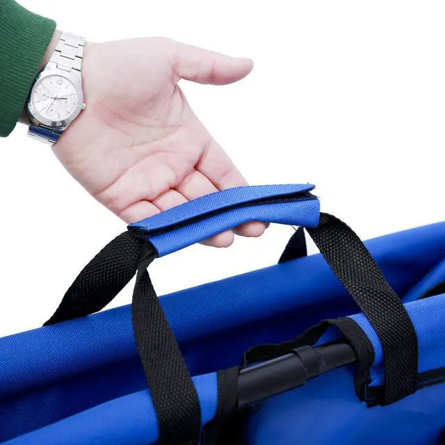 Alt view image 5 of 7 - Folding Wagon Garden Shopping Beach Cart Blue Soft CaseTravel Luggage