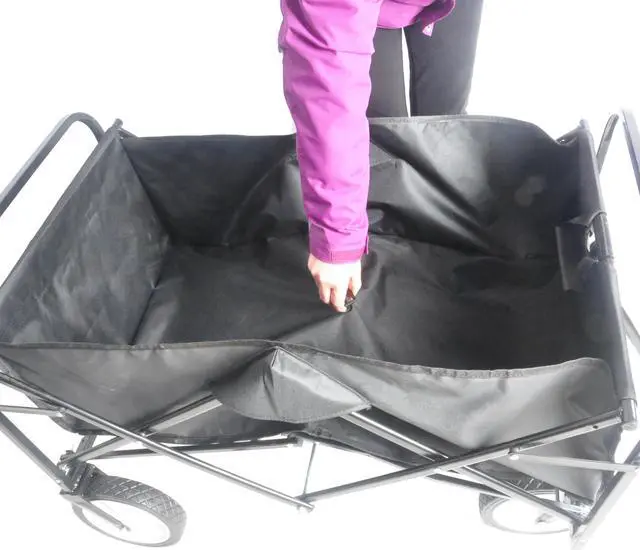 Alt view image 4 of 7 - Folding Wagon Garden Shopping Beach Cart (Black) Soft CaseTravel Luggage