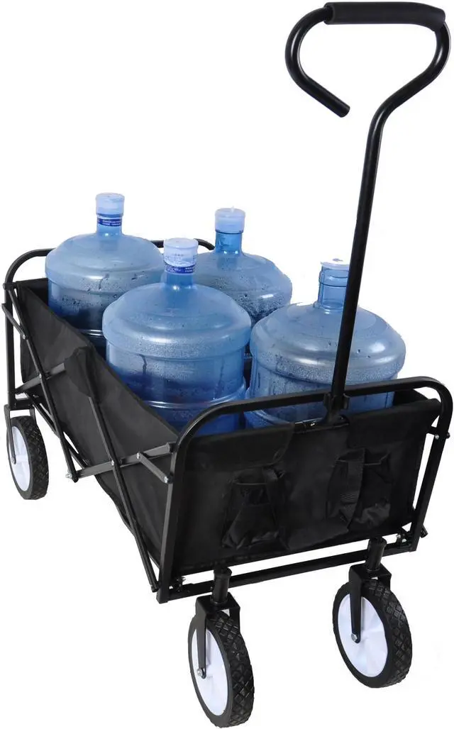 Alt view image 5 of 7 - Folding Wagon Garden Shopping Beach Cart (Black) Soft CaseTravel Luggage