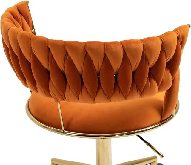 Alt view image 3 of 7 - Home Office Desk Chair, Vanity Chair, Modern Adjustable Home Computer Executive Chair Swivel Task Chair for Small Space, Living Room, Make-up, Studying