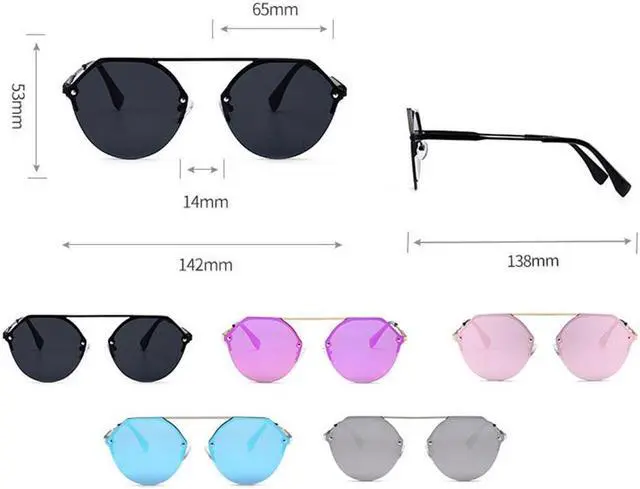 Alt view image 3 of 7 - New Single Beam Irregular  Sunglasses Trendy Eyewears-Black