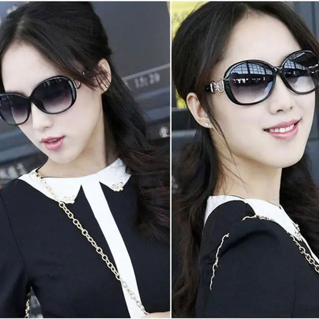 Main image of Lady's Large Classic Shopping Sunglasses Eyewear/Plastic Frame-8#TransparentRed