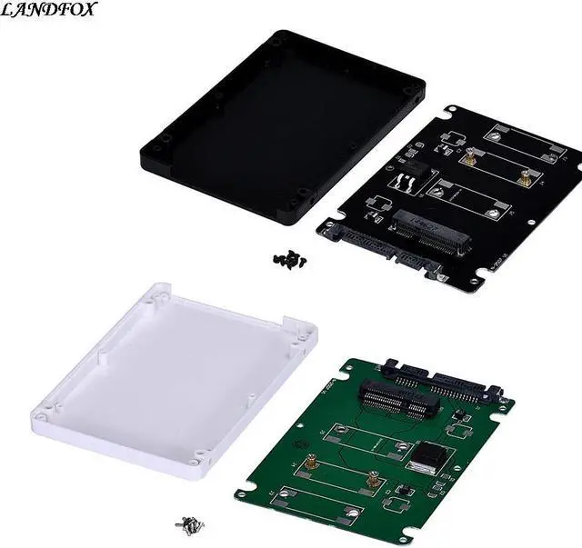 Main image of Mini pcie mSATA SSD To 2.5Inch SATA3 Adapter Card With Case for Bitcoin Mining Expanded Ded-White