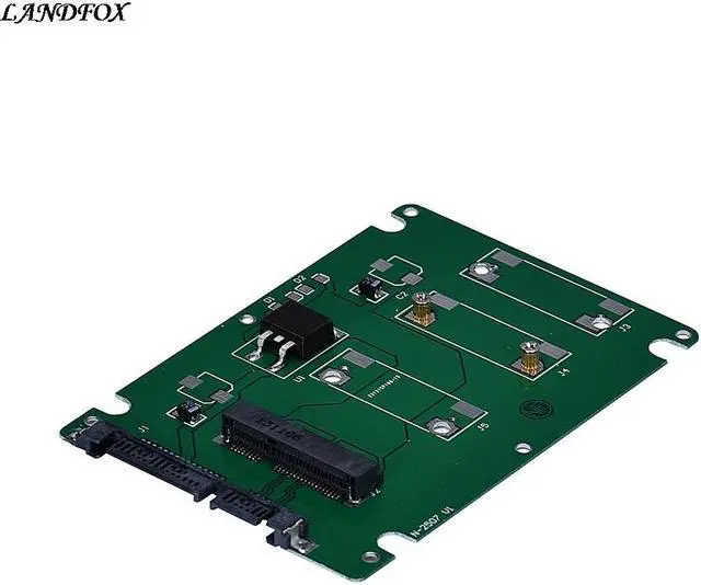 Alt view image 3 of 5 - Mini pcie mSATA SSD To 2.5Inch SATA3 Adapter Card With Case for Bitcoin Mining Expanded Ded-White