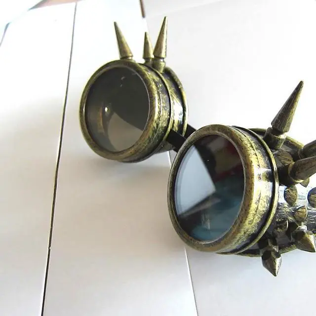 Alt view image 7 of 7 - Unisex Vintage Steampunk Goggles Welding Glasses-Bronze