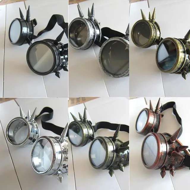 Main image of Unisex Vintage Steampunk Goggles Welding Glasses-Bronze