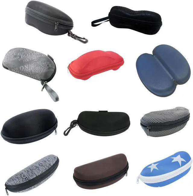 Main image of Safe Zippered Eyeglasses Hard Case Eyeglasses Box-7#(Random color)