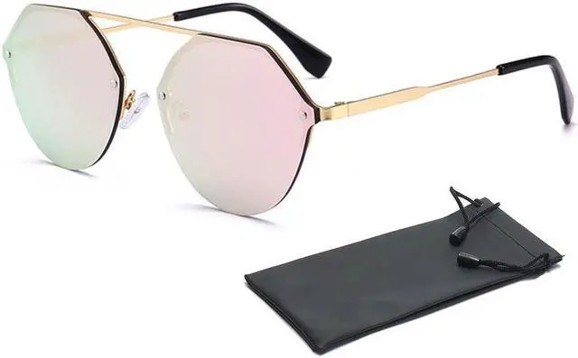 Alt view image 7 of 7 - New Single Beam Irregular  Sunglasses Trendy Eyewears-Black