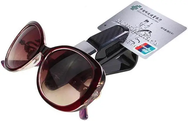 Alt view image 2 of 7 - Car Sun Visor Clip Sunglasses Glasses Card Holder