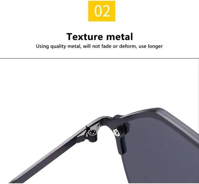 Alt view image 5 of 7 - New Single Beam Irregular  Sunglasses Trendy Eyewears-Black