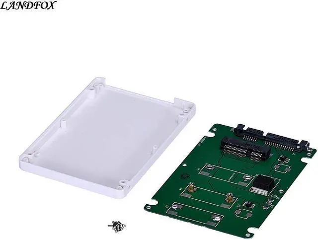 Alt view image 4 of 5 - Mini pcie mSATA SSD To 2.5Inch SATA3 Adapter Card With Case for Bitcoin Mining Expanded Ded-White