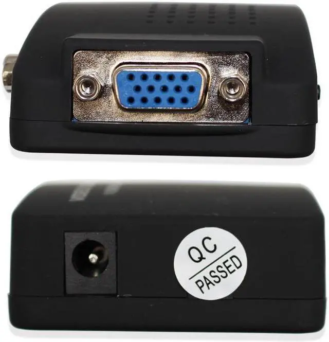 Alt view image 5 of 6 - PC Laptop Composite Video TV VGA/S-video/Composite RCA/ AV to VGA Converter Switch  Adapter Switch Box Black