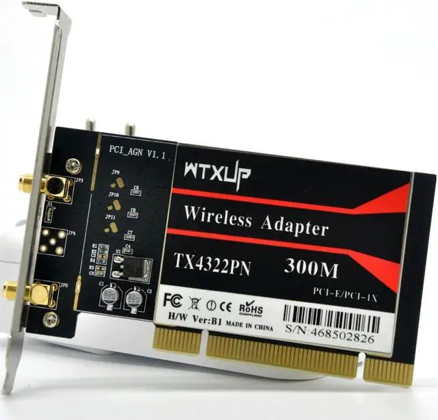 Alt view image 4 of 5 - for Broadcom BCM43224 802.11n 300Mbps Wireless Wi-Fi Card Desktop PCI WiFi Adapter Network Adapter for MAC/Windows 7/8/10