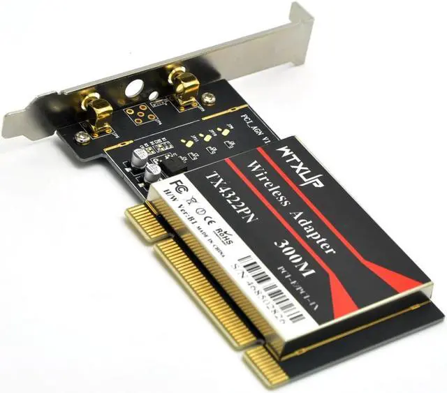 Alt view image 5 of 5 - for Broadcom BCM43224 802.11n 300Mbps Wireless Wi-Fi Card Desktop PCI WiFi Adapter Network Adapter for MAC/Windows 7/8/10