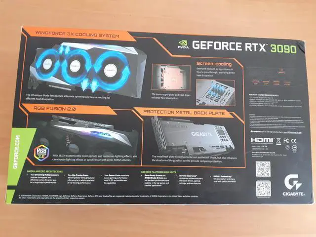 Alt view image 5 of 6 - GIGABYTE GeForce RTX 3090 DirectX 12 GV-N3090GAMING OC-24GD 24GB 384-Bit GDDR6X PCI Express 4.0 x16 SLI Support ATX Video Card