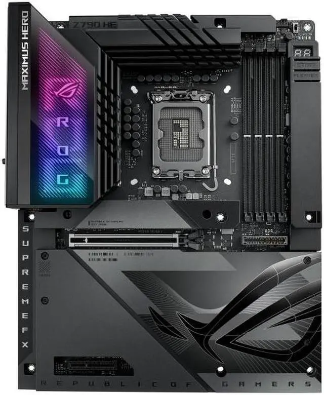 Alt view image 4 of 6 - ASUS motherboard ROG MAXIMUS Z790 HERO BTF ATX LGA1700 DDR5 PCIe 5.0 x16 slot