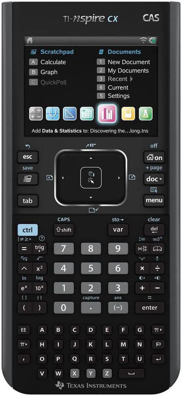 Alt view image 8 of 8 - Texas Instruments NSPIRECXCAS TI-Nspire CX CAS Handheld Graphing Calculator