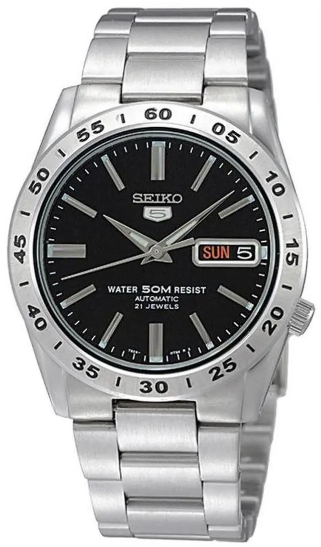 Alt view image 7 of 13 - Seiko 5 Automatic Black Watch SNKE01K1