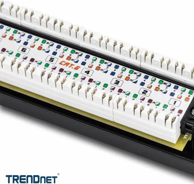 Alt view image 10 of 18 - TRENDnet TC-P16C6 16-Port Cat.6 Patch Panel
