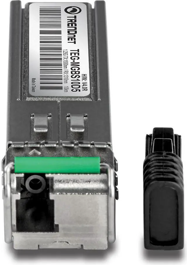 Alt view image 6 of 7 - TRENDnet SFP to RJ45 Dual Wavelength Single-Mode LC Module, TEG-MGBS40D5, Must Pair with TEG-MGBS40D3 or a Compatible Module, Up to 40km (24.9 miles), Standard SFP Slot Compatible, Lifetime Protection
