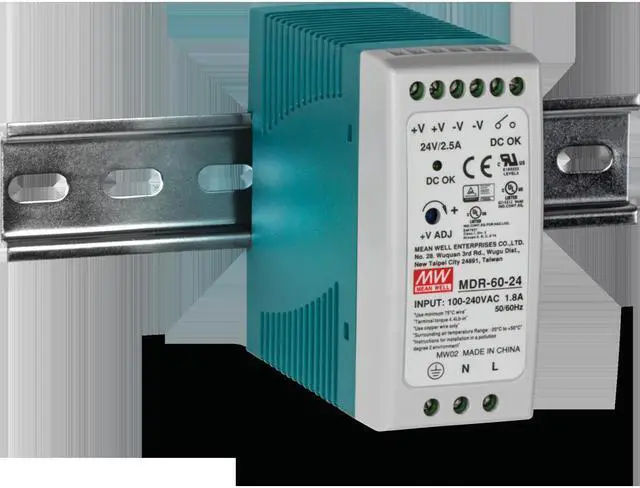 Alt view image 8 of 11 - TRENDnet TI-M6024 DIN Rail 24V 60W Power Supply for TI-G50, TI-G62, TI-G80, TI-F11SFP